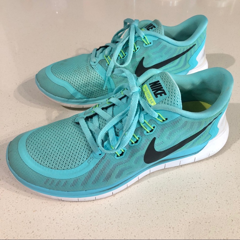 Nike Free 5.0 Running Shoes - Aqua